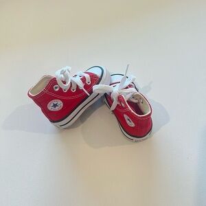(Size 2) Converse Kids Red High-Top Sneakers